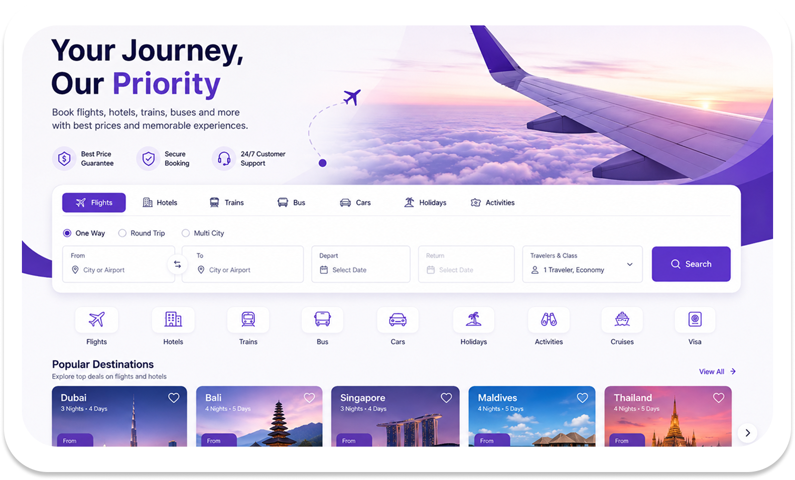 B2C travel portal development